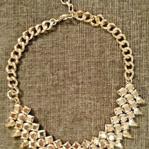 BCBG Jewelry - BCBG Bib Necklace Gold Spikes Glam Holiday BLing BCBG Jewelry - BCBG Bib Necklace Gold Spikes Glam Holiday BLing